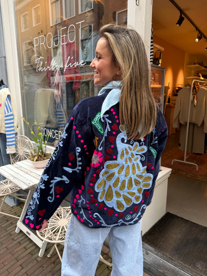 Eyecatcher jacket peacock navy blue