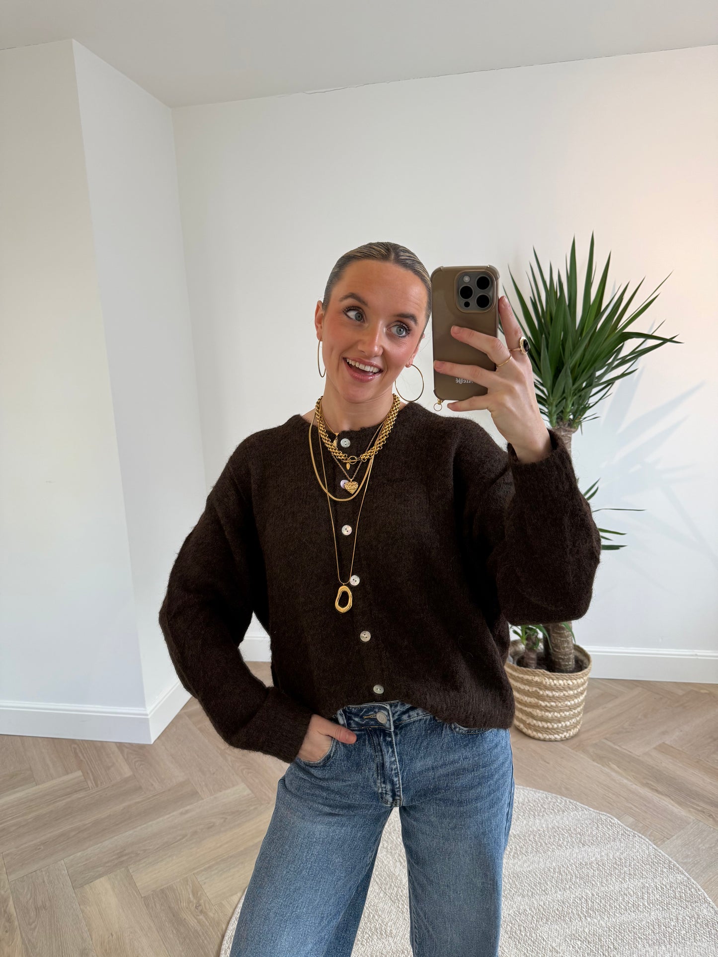 Gigi cardigan chocolate brown