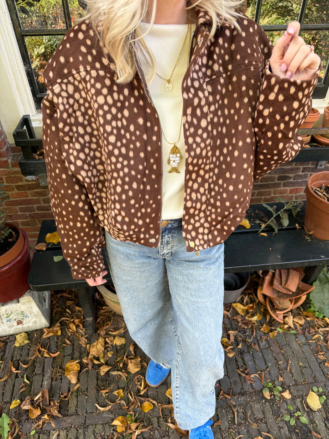 Yuna bambi look oversized bomber