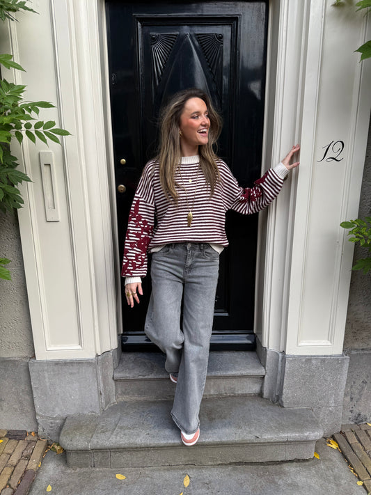 Clara wide leg jeans grey (braid) - Project 35