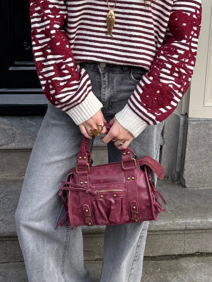 Macie leather bag burgundy - Project 35