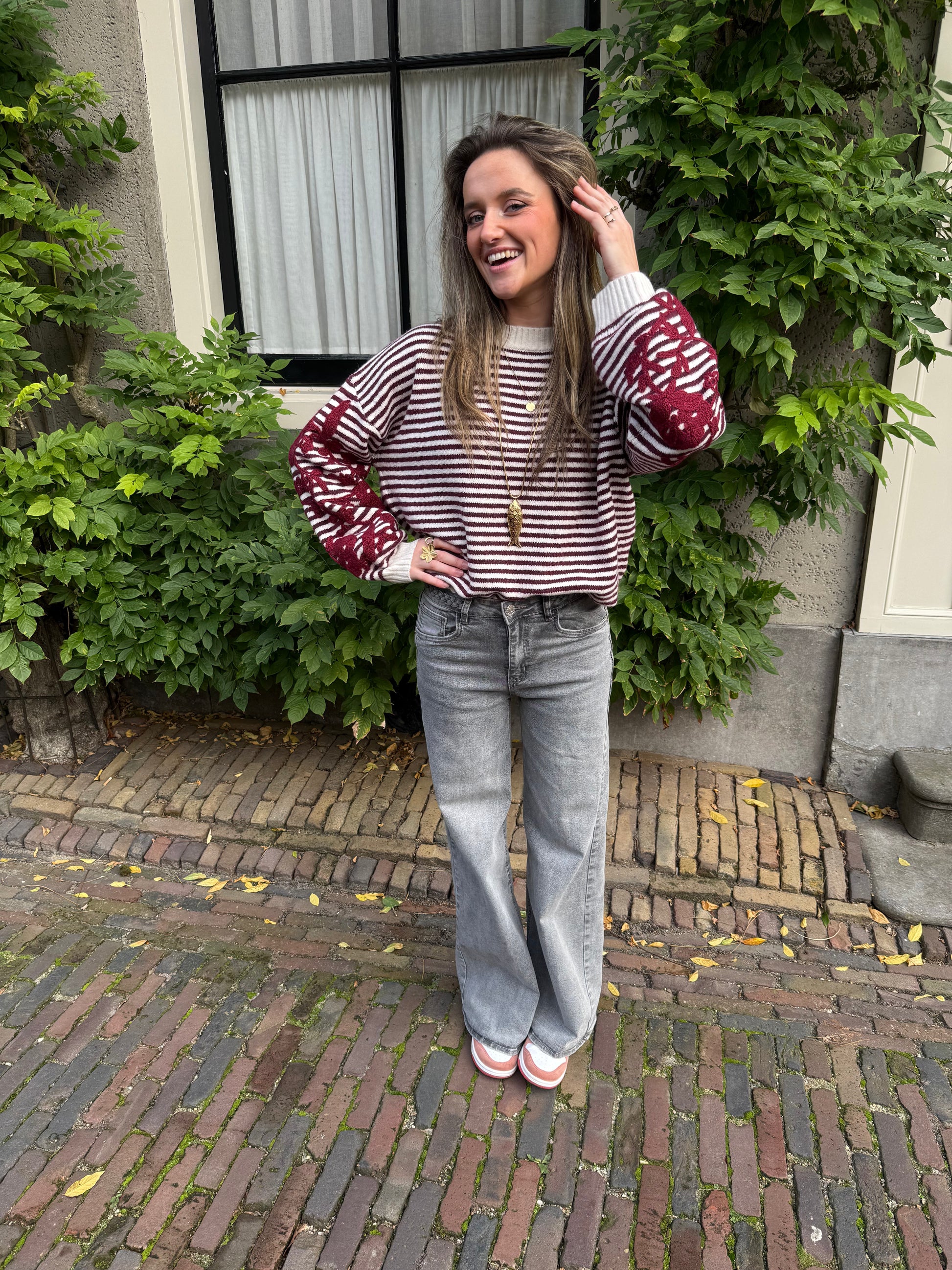 Clara wide leg jeans grey (braid) - Project 35