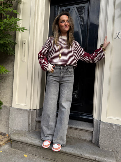 Clara wide leg jeans grey (braid) - Project 35