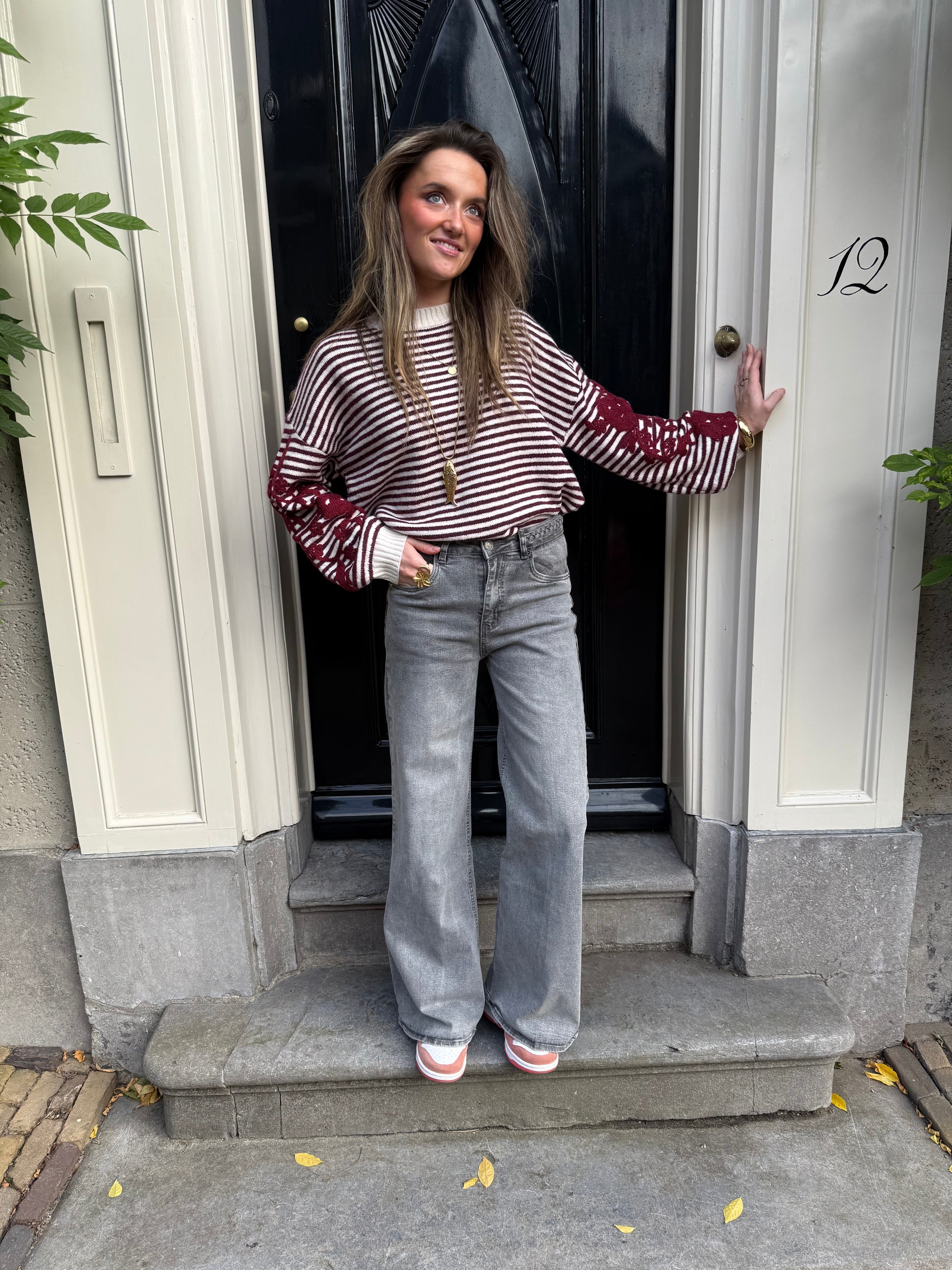 Clara wide leg jeans grey (braid) - Project 35