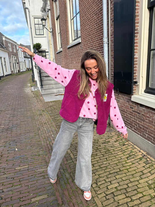 Julie pink polkadot sweater - Project 35