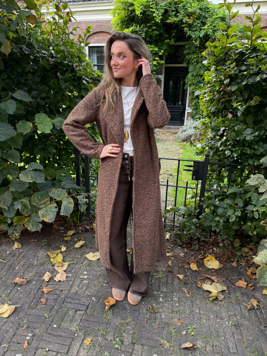 Filou long coat chocolate brown - Project 35