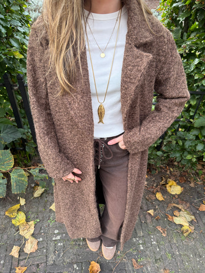 Filou long coat chocolate brown - Project 35