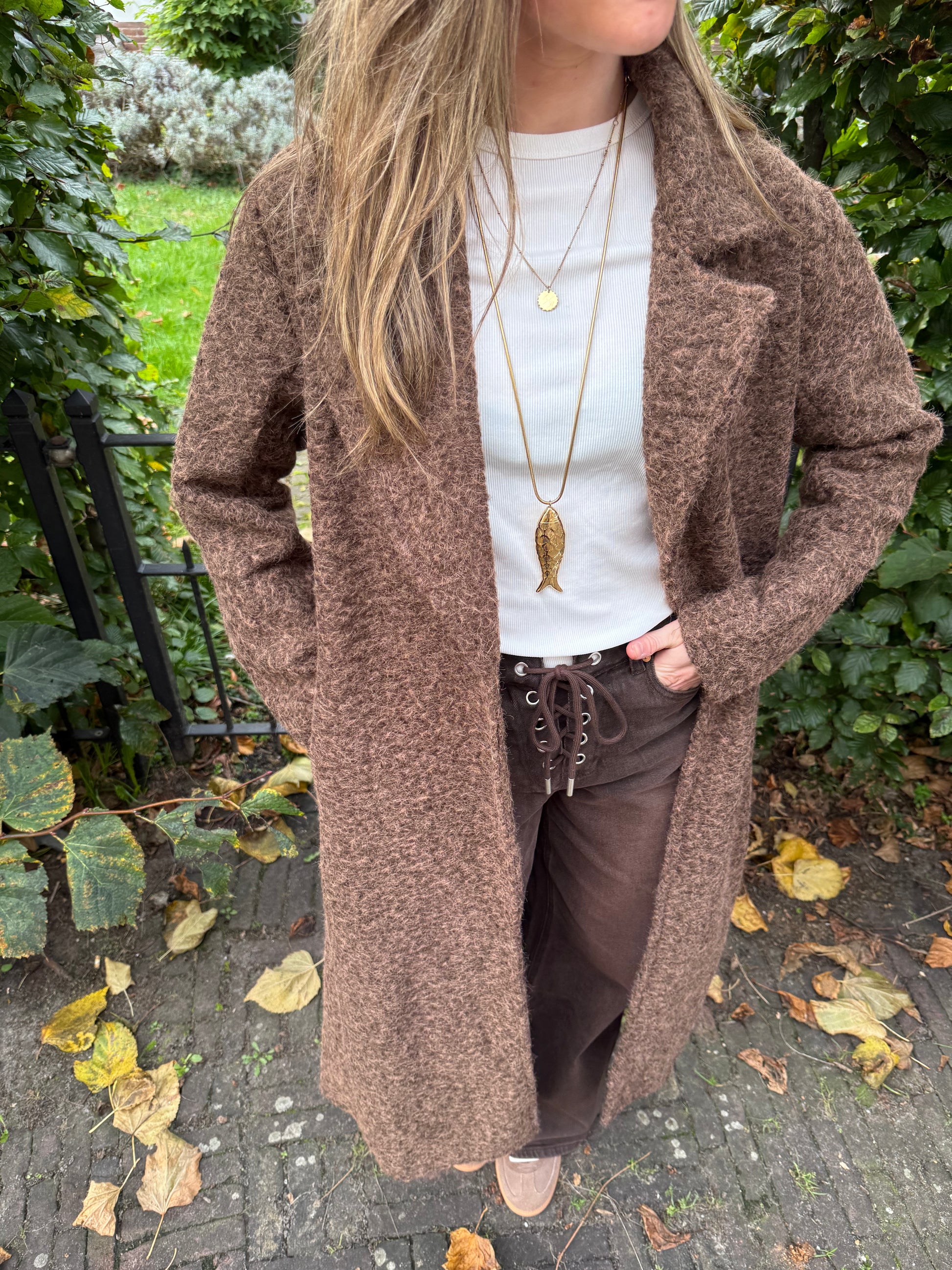 Filou long coat chocolate brown - Project 35