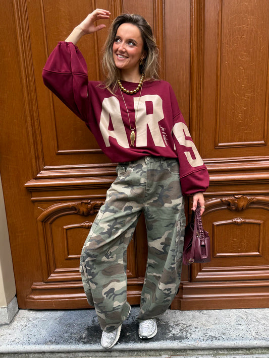 Paris sweater burgundy
