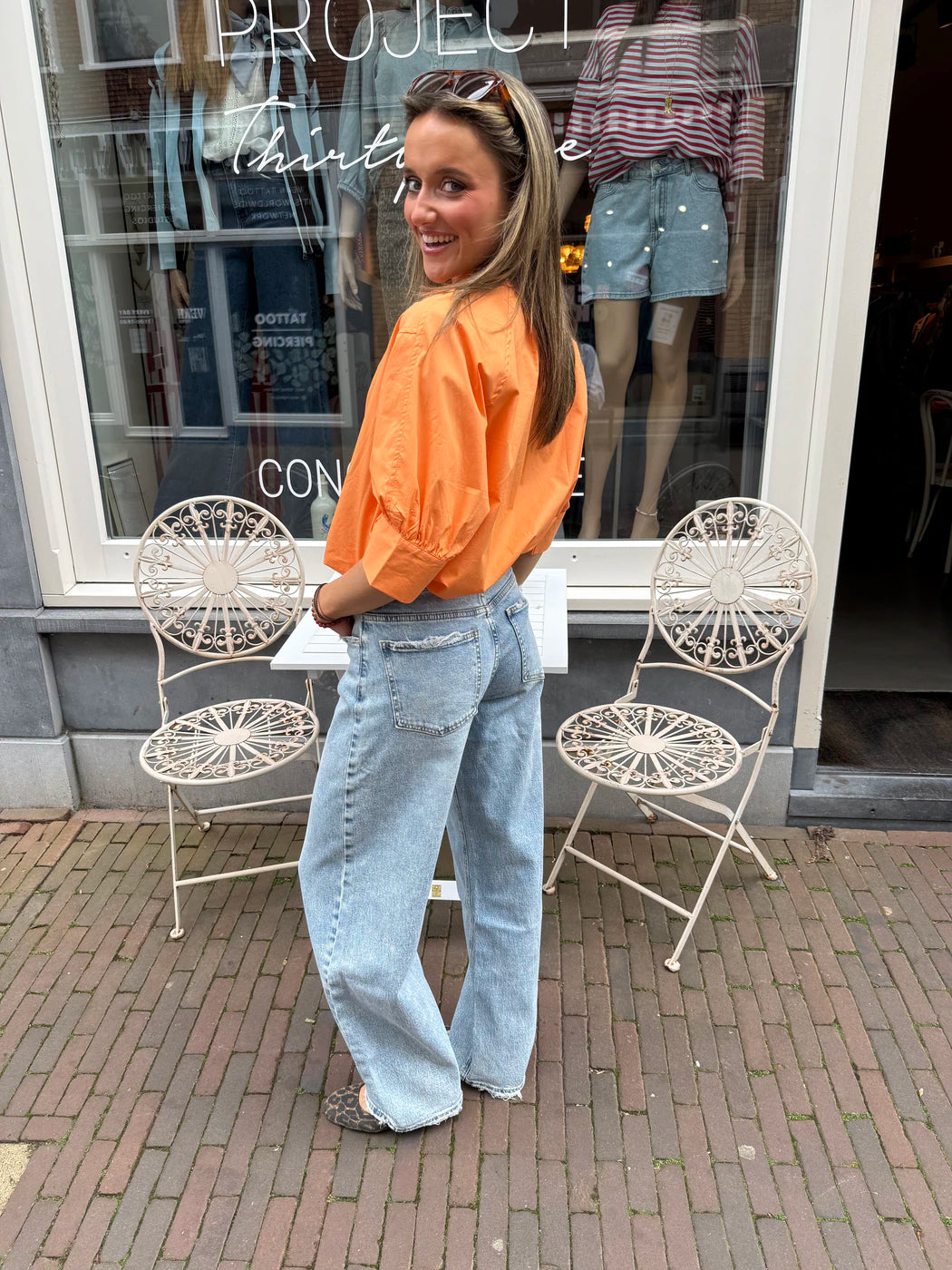 Noortje blouse oranje