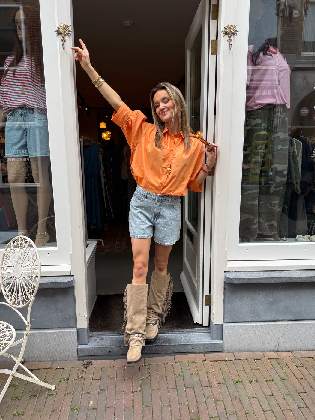 Noortje blouse oranje