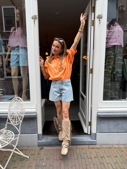 Noortje blouse oranje