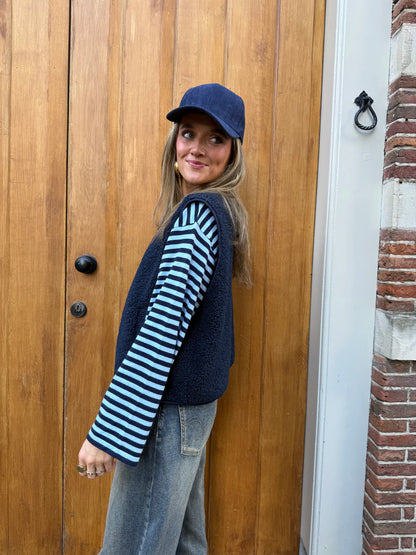Vera teddy gilet navy