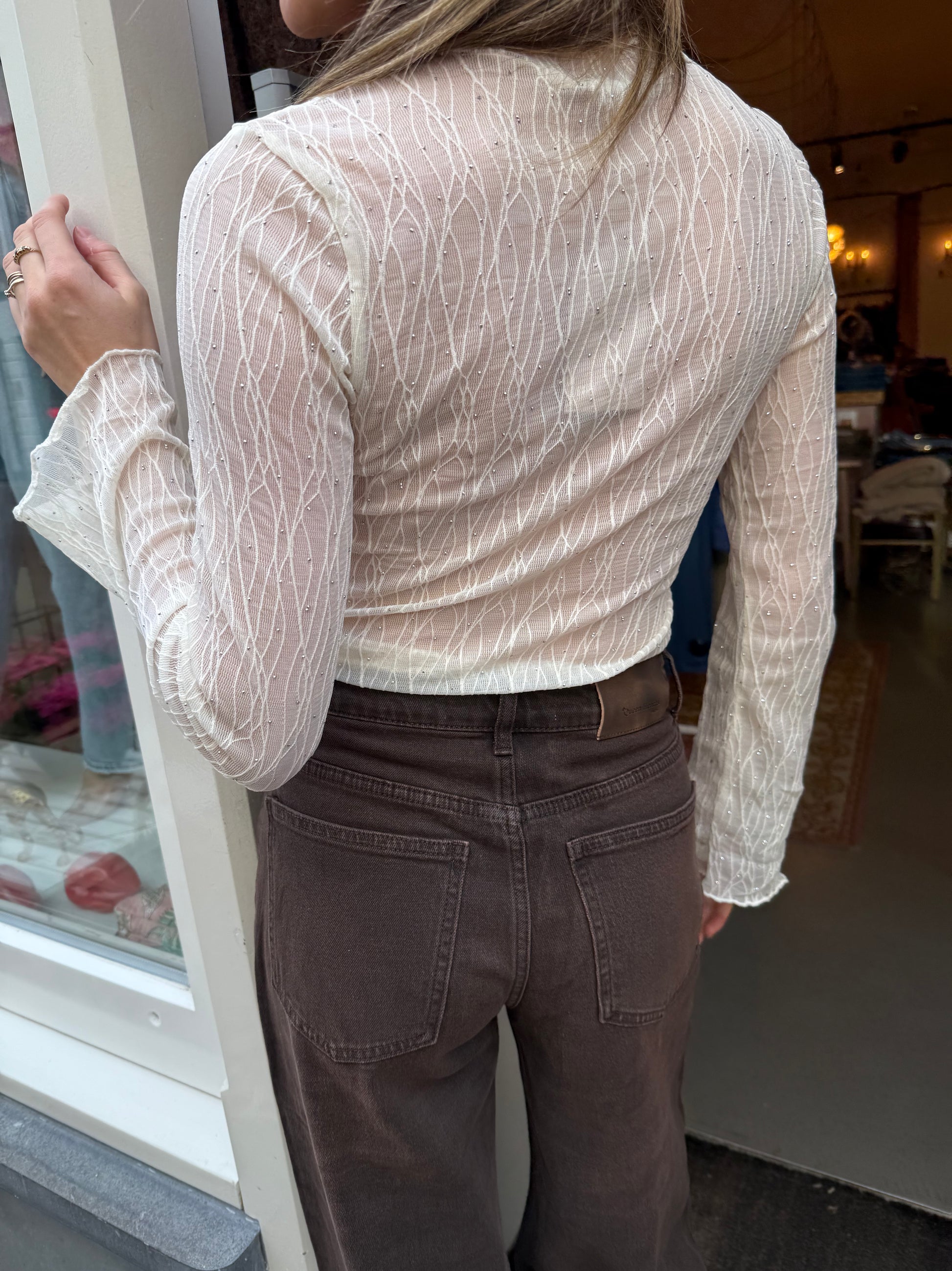 Ella mesh top off white - Project 35