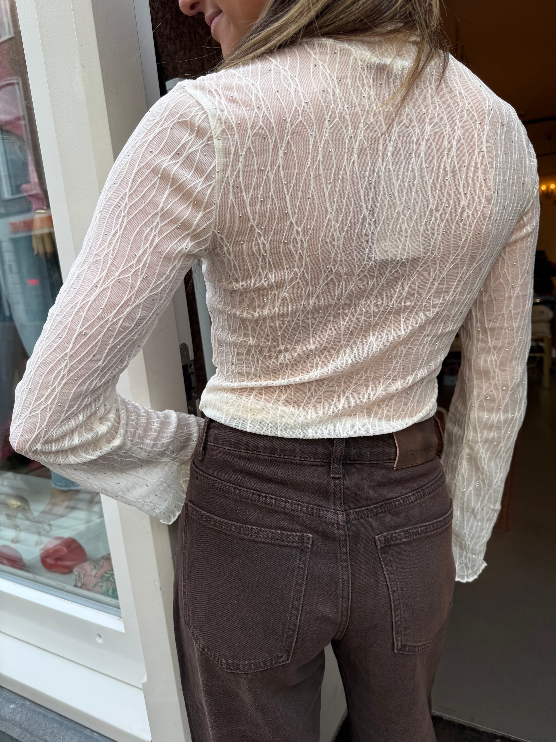 Ella mesh top off white - Project 35