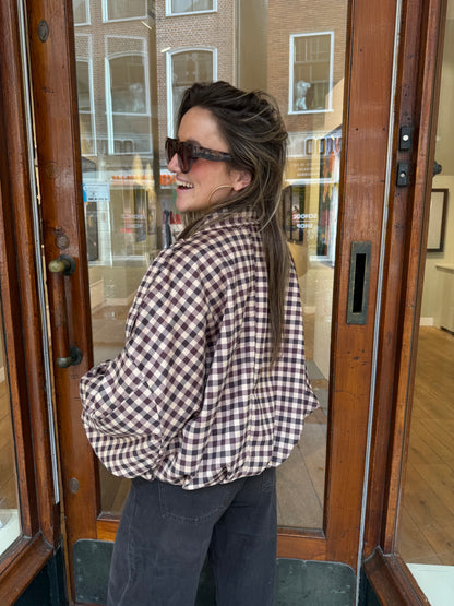 Bowie bomber geruit bruin/beige - Project 35