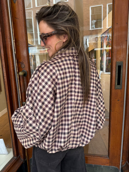 Bowie bomber geruit bruin/beige - Project 35