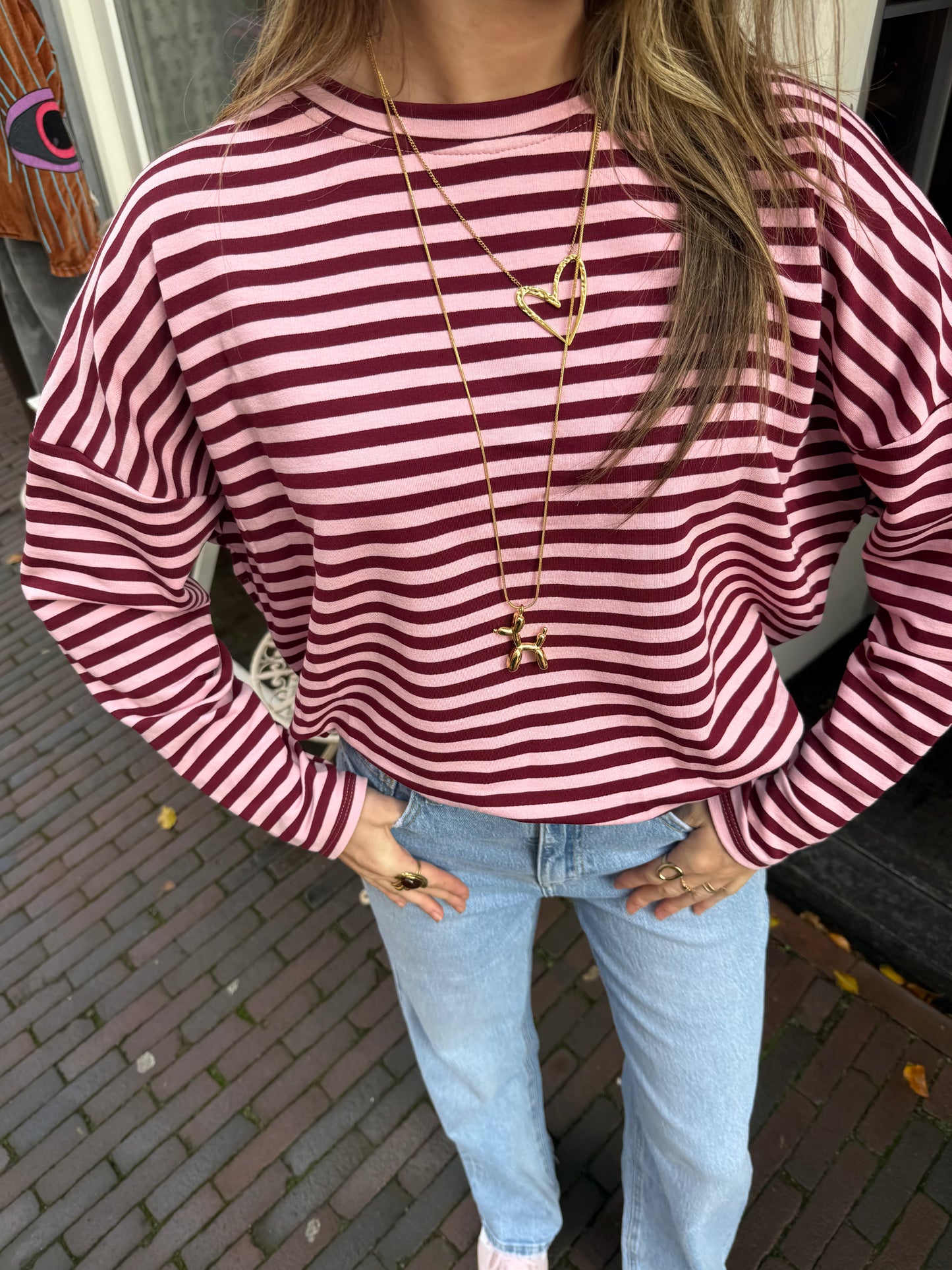 Roos longsleeve burgundy/pink - Project 35