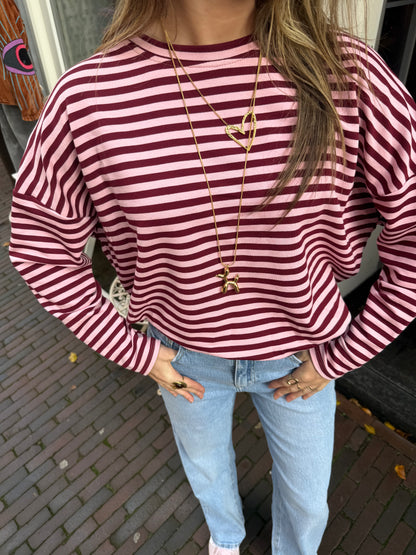 Roos longsleeve burgundy/pink - Project 35