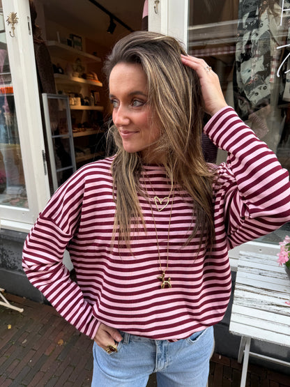 Roos longsleeve burgundy/pink - Project 35