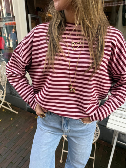 Roos longsleeve burgundy/pink - Project 35