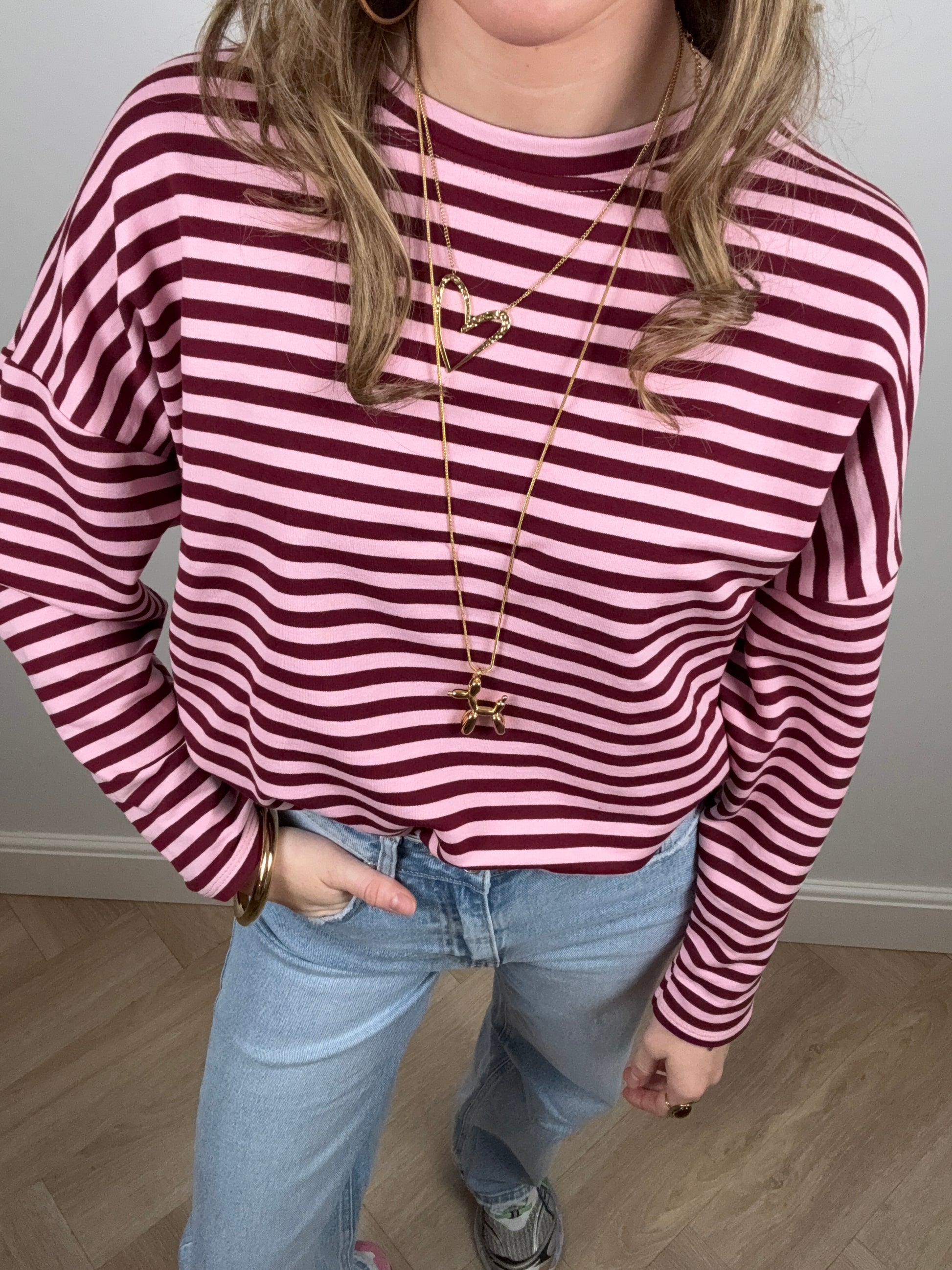 Roos longsleeve burgundy/pink - Project 35