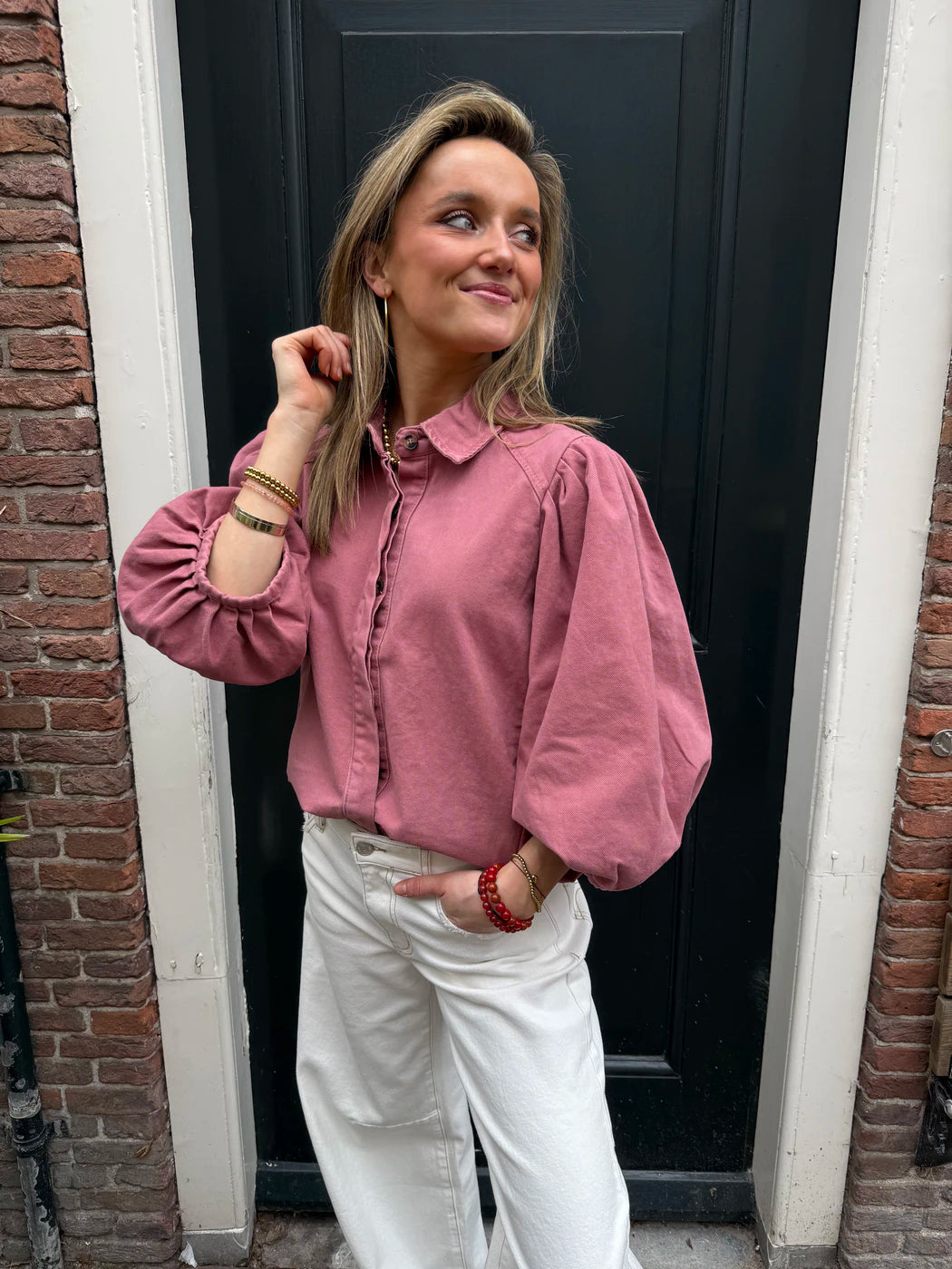 Ella blouse dusty pink