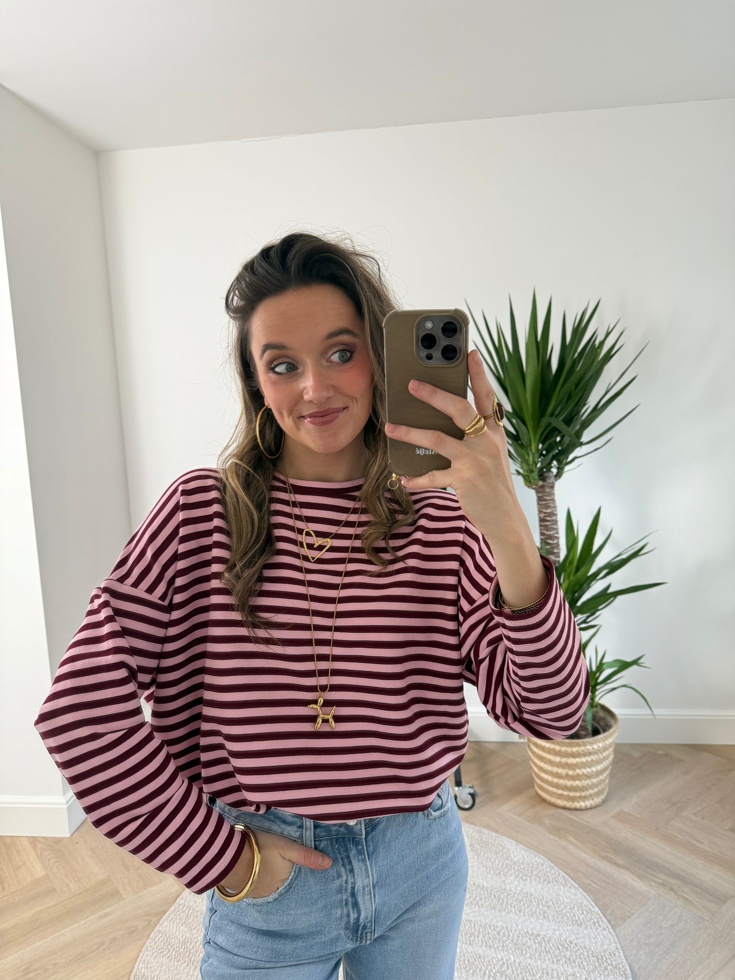 Roos longsleeve burgundy/pink - Project 35