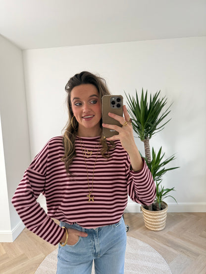 Roos longsleeve burgundy/pink - Project 35