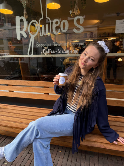 Alice fringe jacket navy