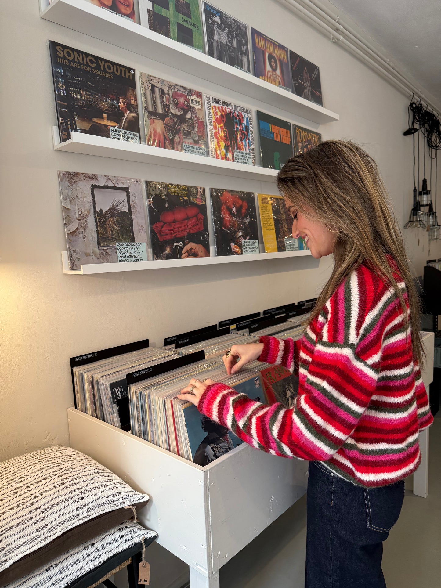 Suzie knit red/pink striped