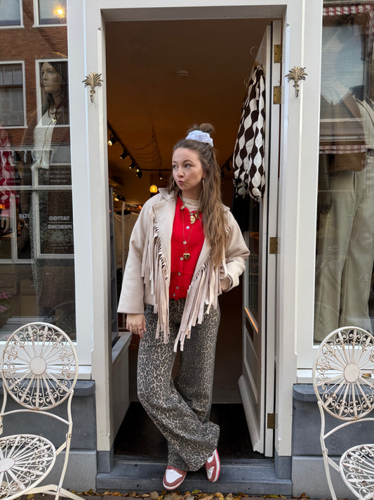 Alice fringe jacket beige
