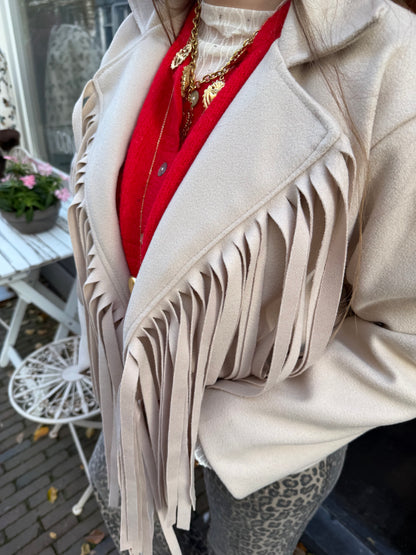 Alice fringe jacket beige