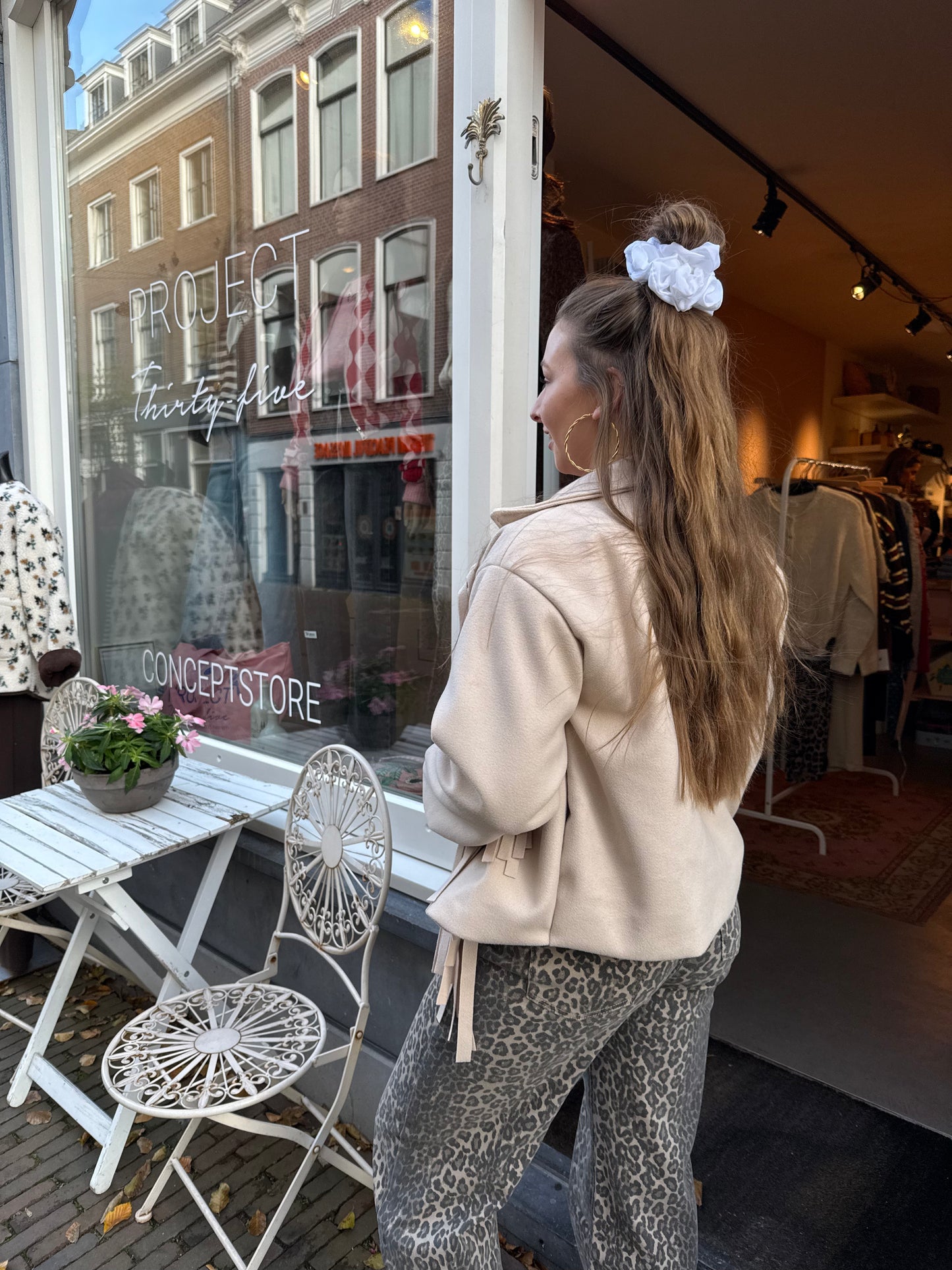 Alice fringe jacket beige