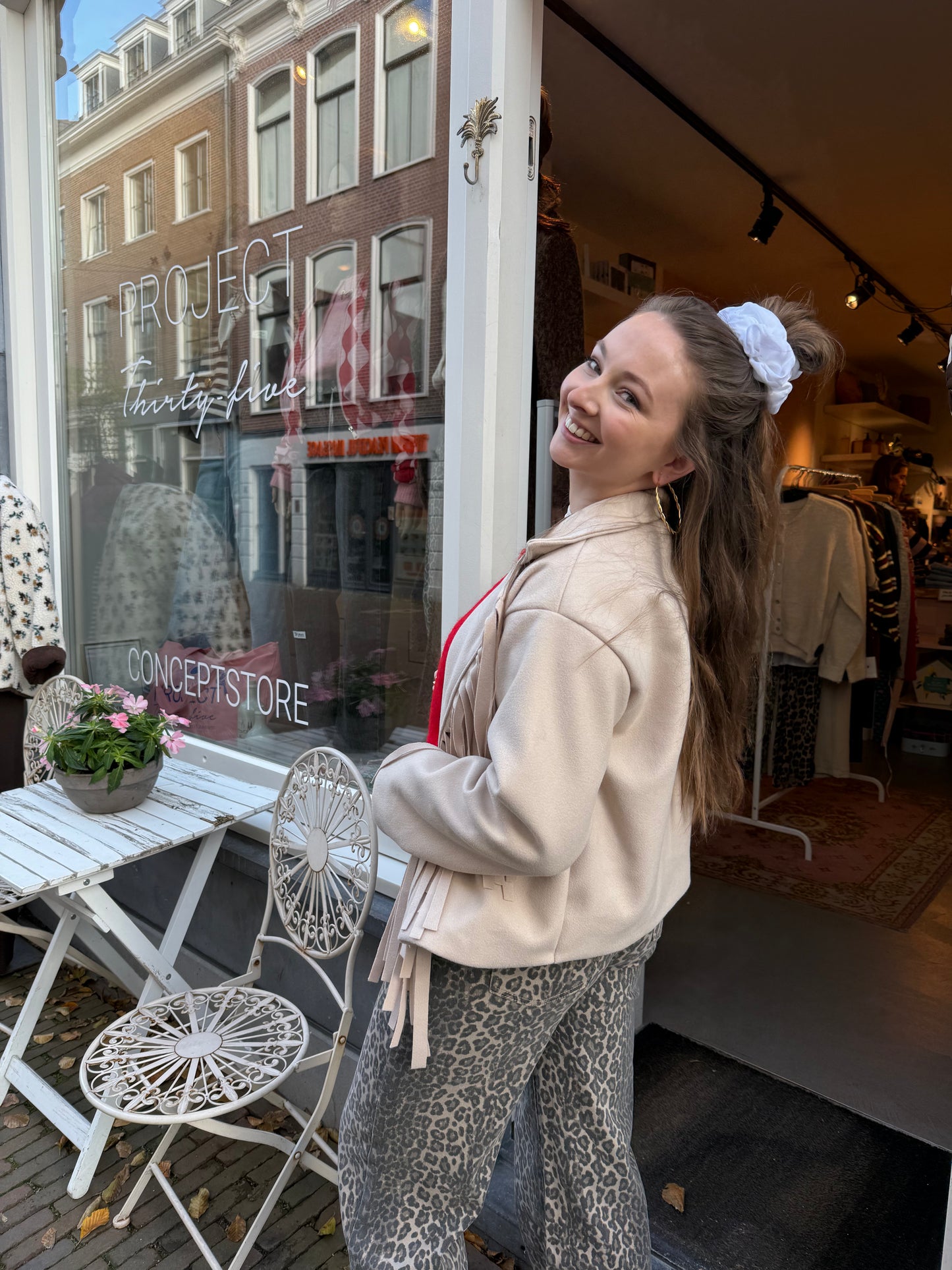 Alice fringe jacket beige