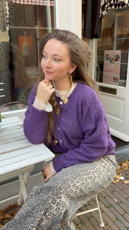 Gigi cardigan purple