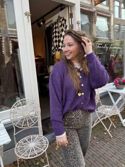 Gigi cardigan purple