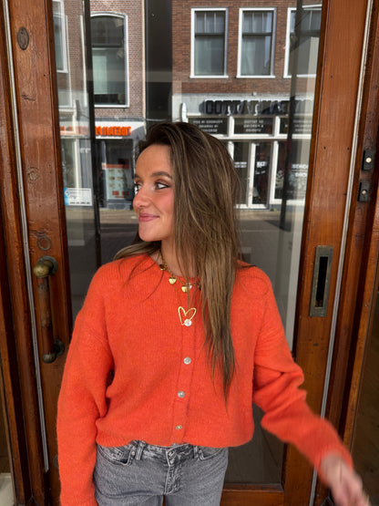 Gigi cardigan orange