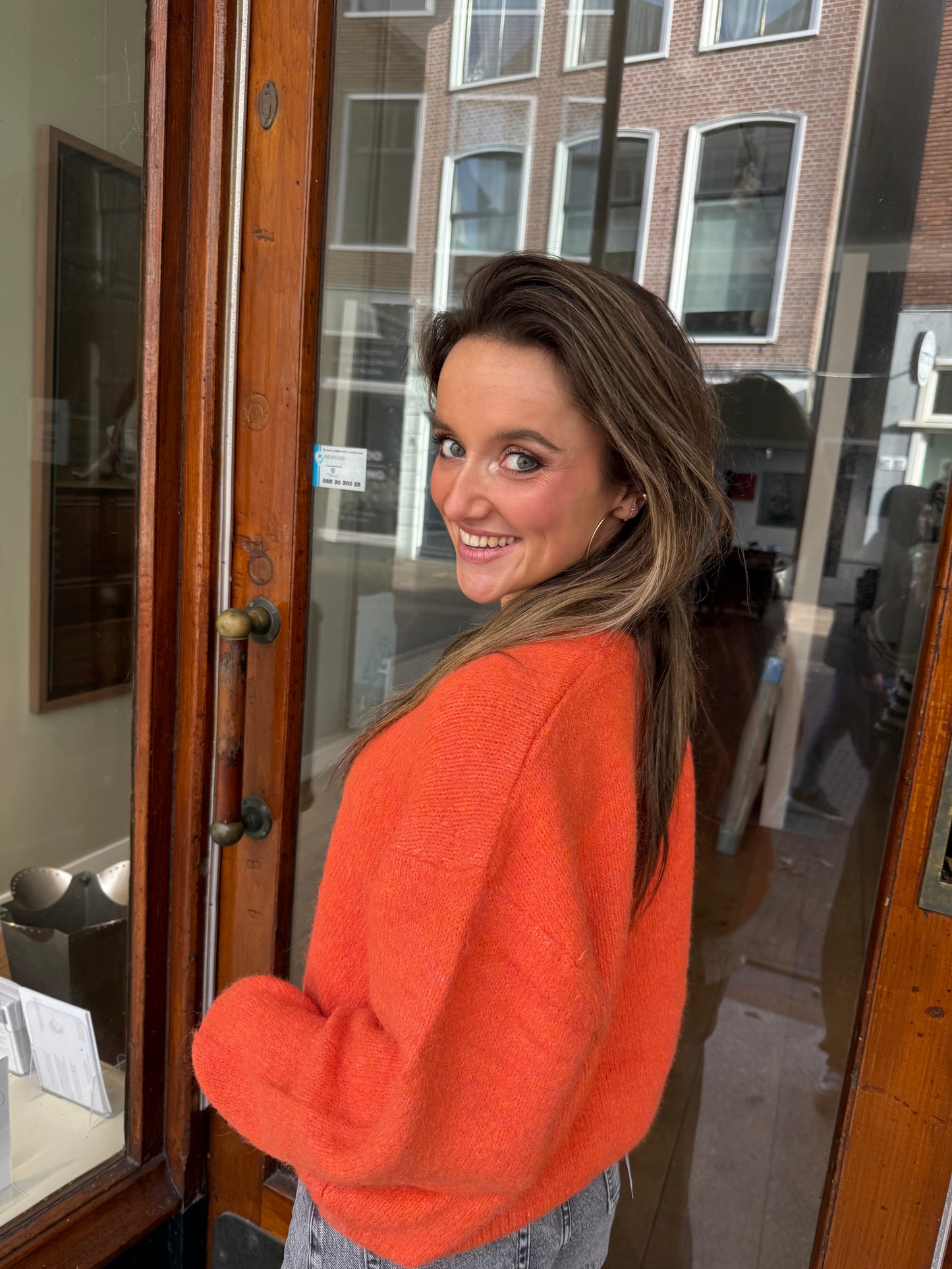 Gigi cardigan orange