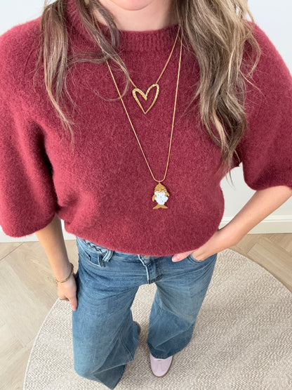 Bella knit cherry