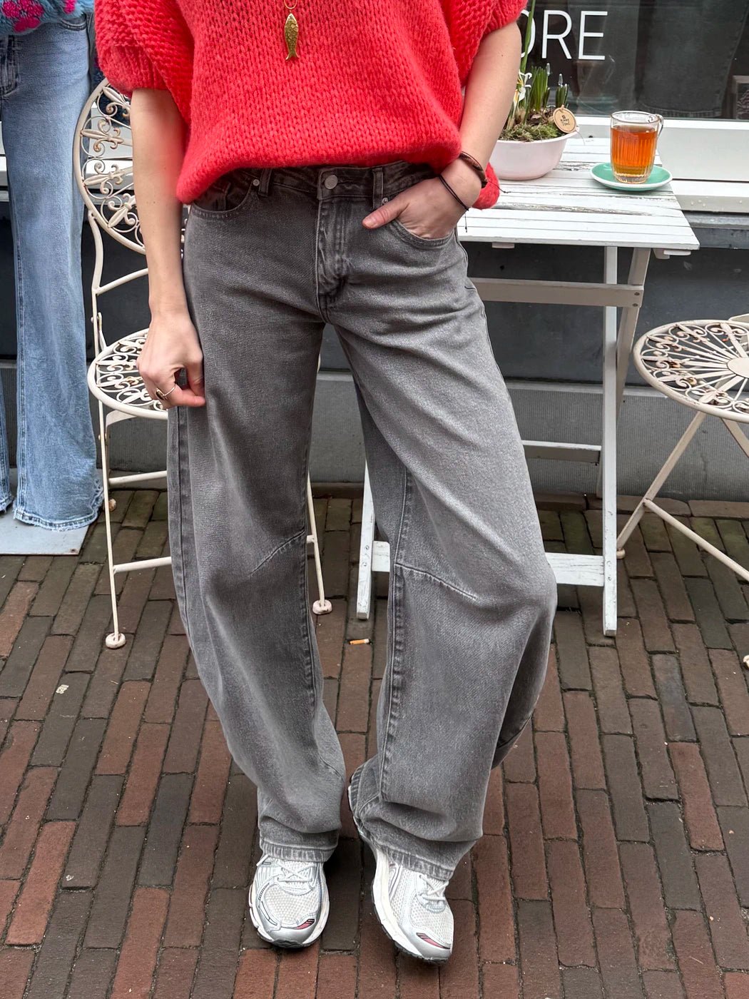 Alix ballon jeans baggy grijs - Project 35