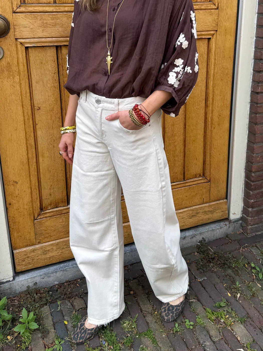 Alix ballon jeans beige - Project 35