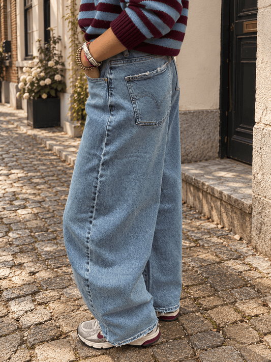 Alix barrel balloon jeans donkerblauw - Project 35