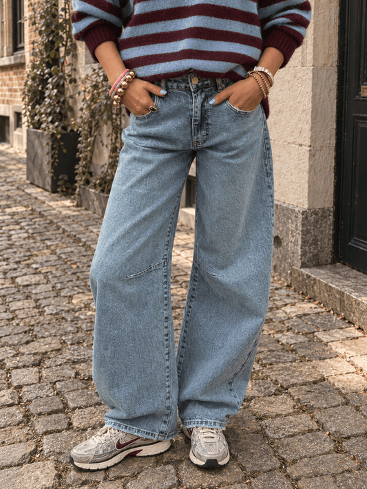 Alix barrel balloon jeans donkerblauw - Project 35