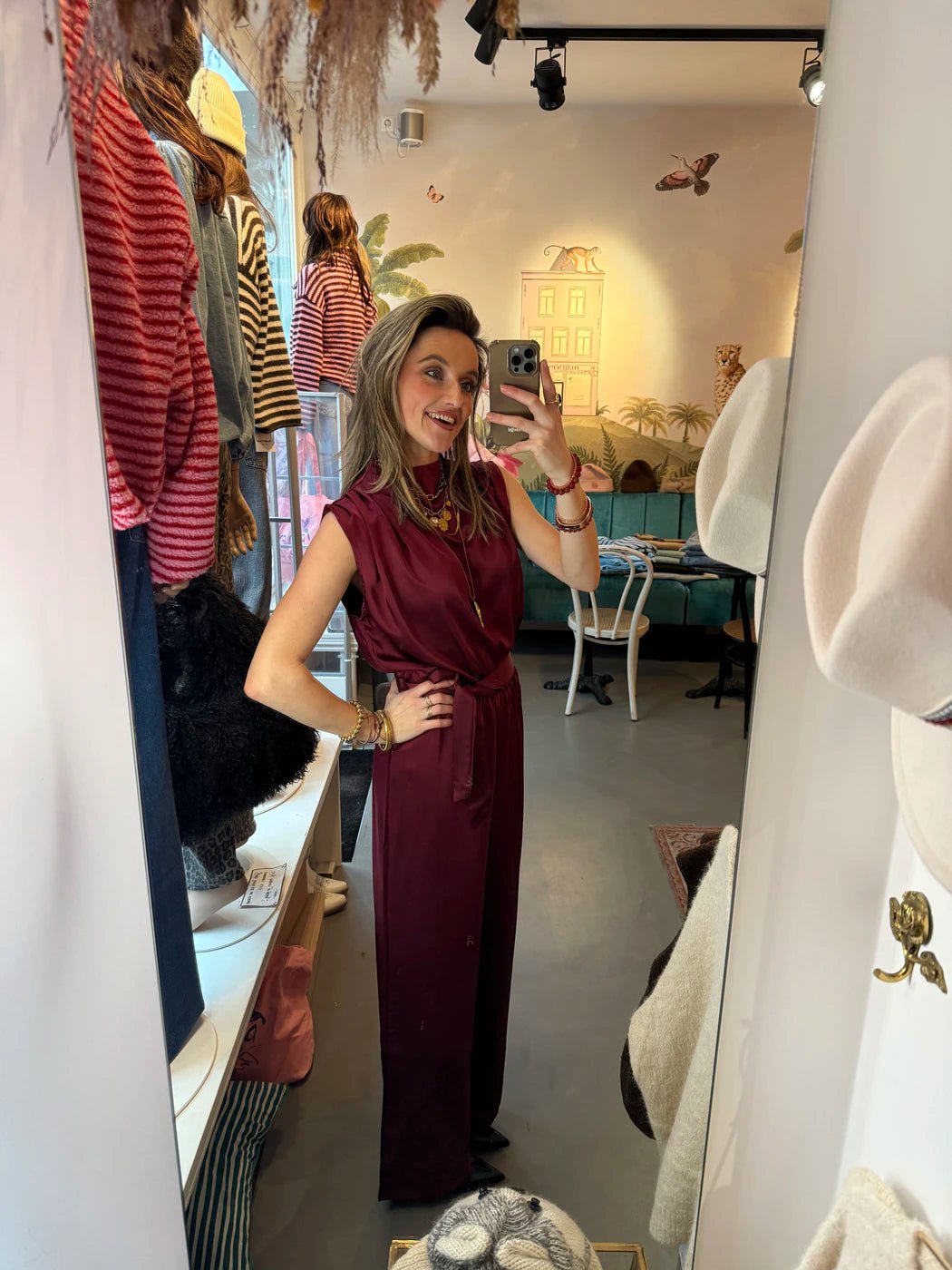 Amelie jumpsuit burgundy - Project 35