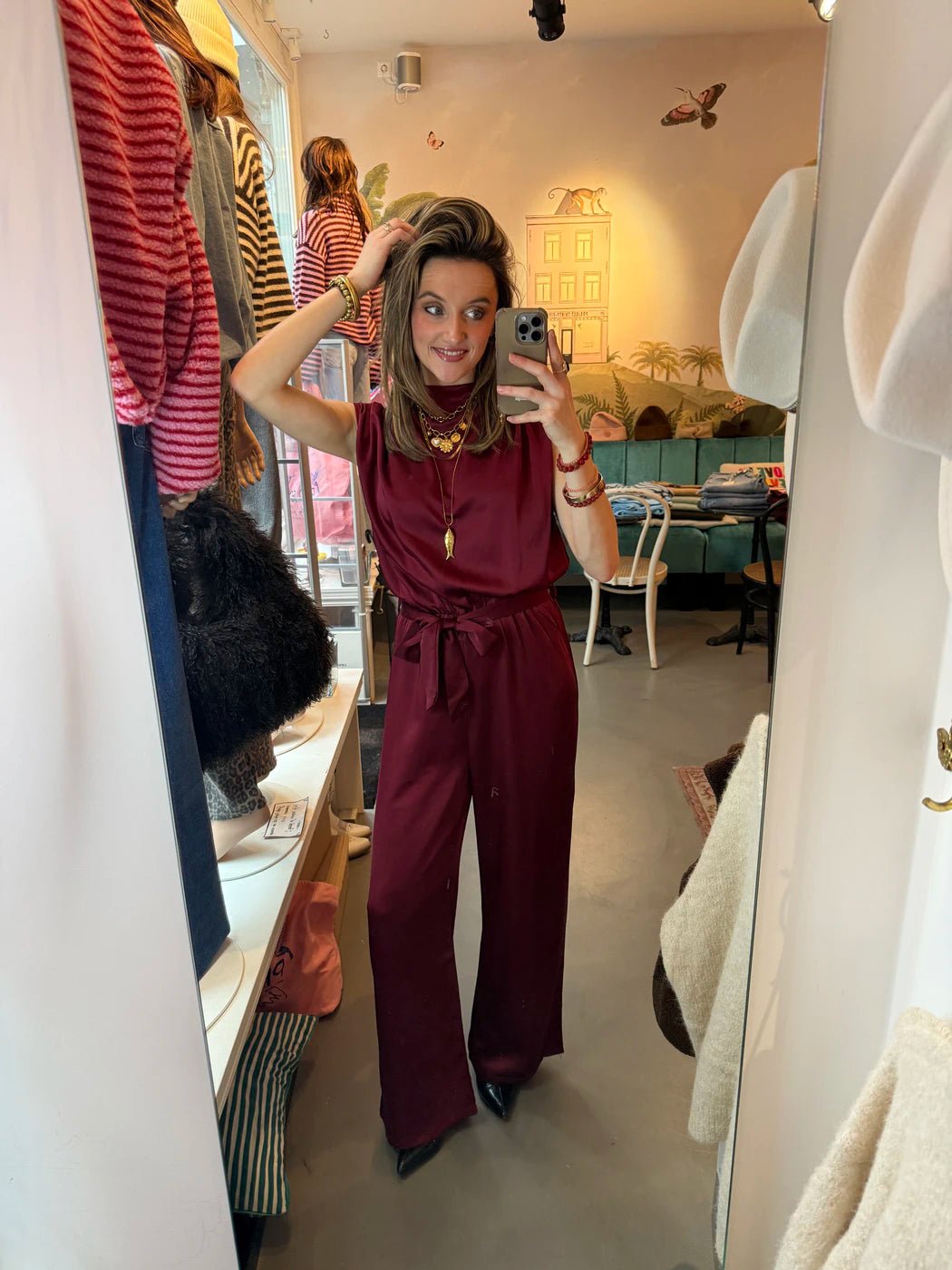 Amelie jumpsuit burgundy - Project 35