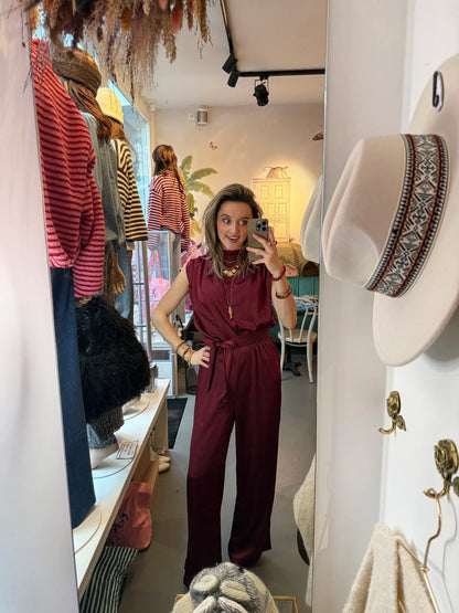 Amelie jumpsuit burgundy - Project 35