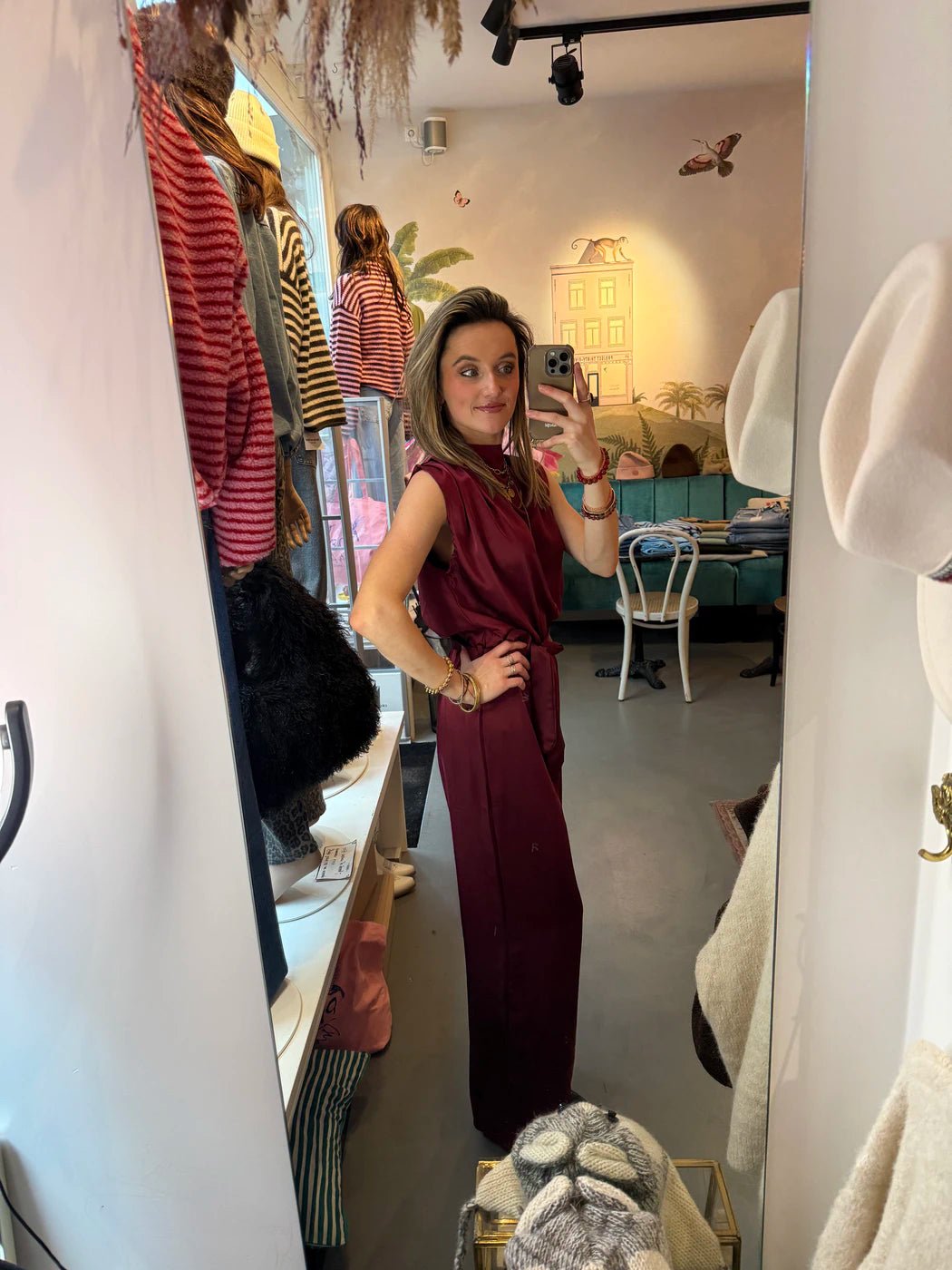 Amelie jumpsuit burgundy - Project 35