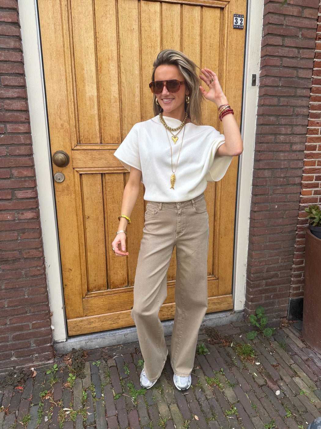 Amy wide leg jeans camel - Project 35