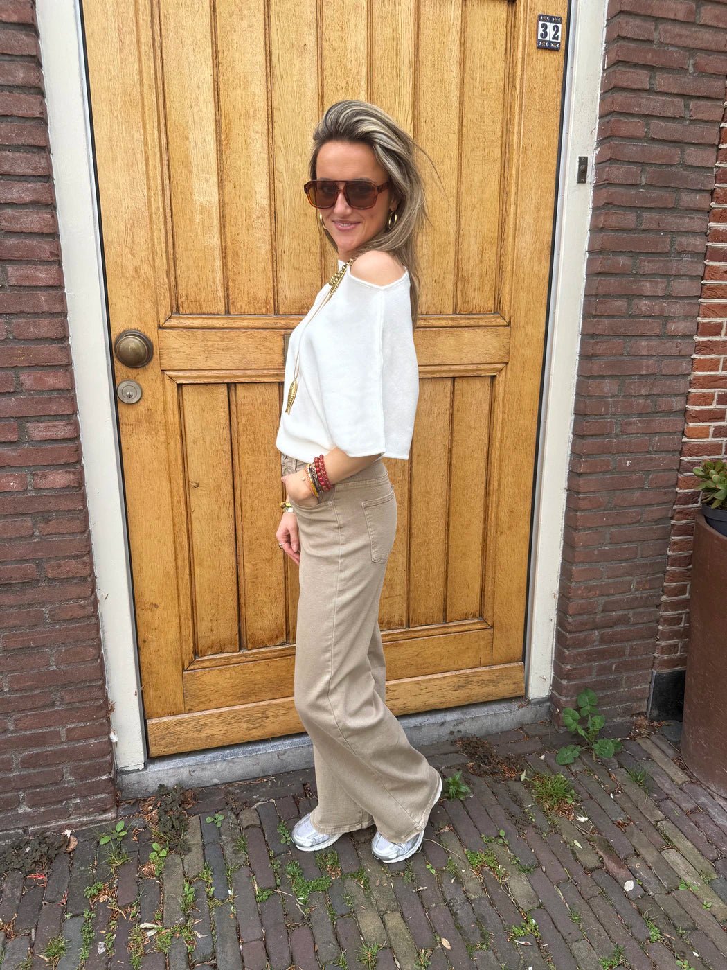 Amy wide leg jeans camel - Project 35